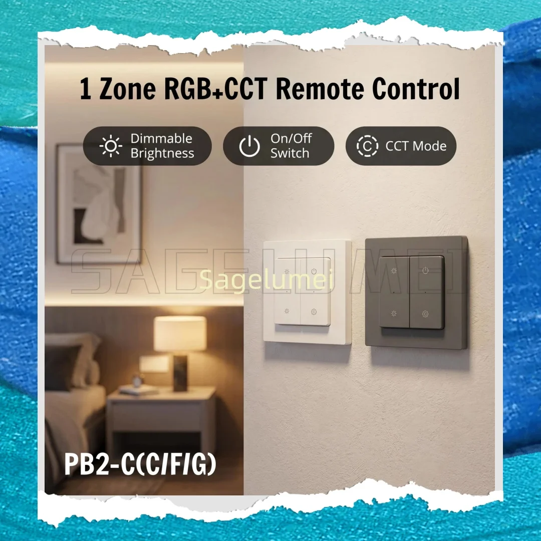 DIM/CCT/RGB/RGBW/RGB+CCT New Skydance 4-Button Panel RF Remote 1 Zone remote control PB2-C(C/F/G) RF 2.4GHz for LED Strip light