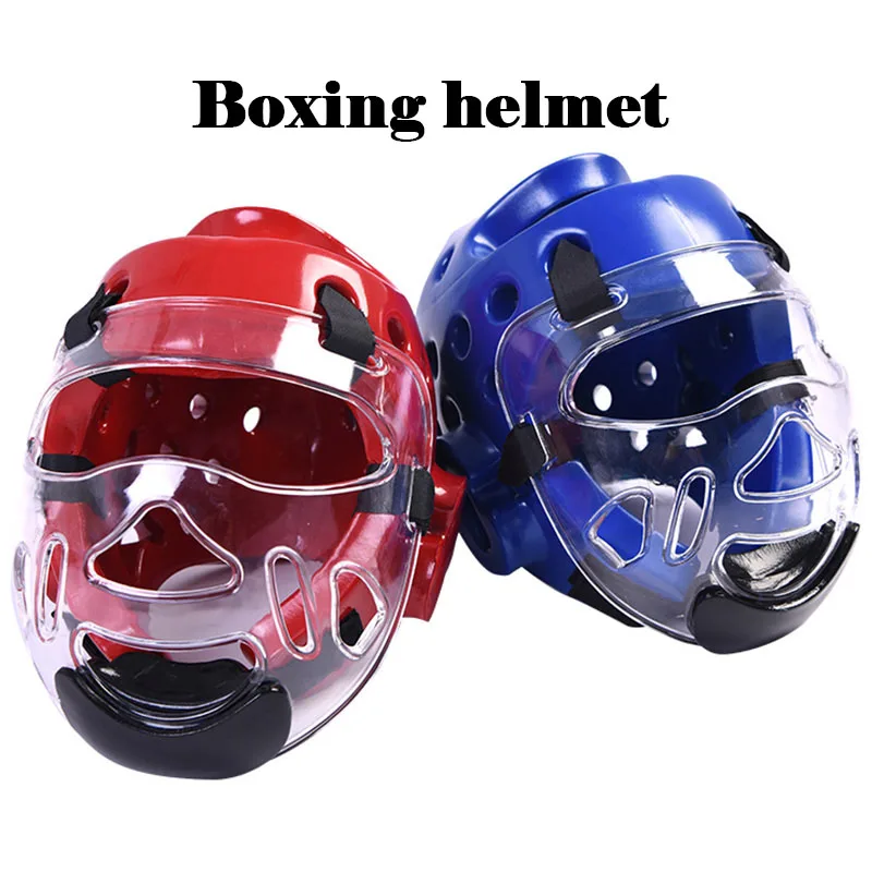 Kick Boxing Helmet Professional Taekwondo Head Protector PU Karate Thai Boxing Hall Free Fight Training Adults Kids Equipment