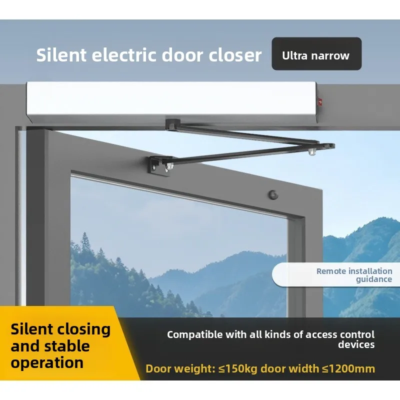 Extremely narrow swing door machine intelligent automatic switch remote control ED-150 electric door closer