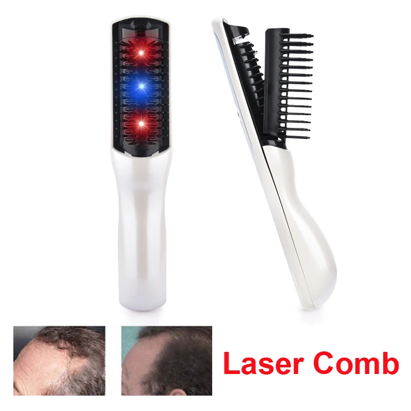 Electric Laser Hair Growth Comb Anti Hair Loss Treatment Infrared Vibration Hair Brush Care Massage Regrowth Head Massager