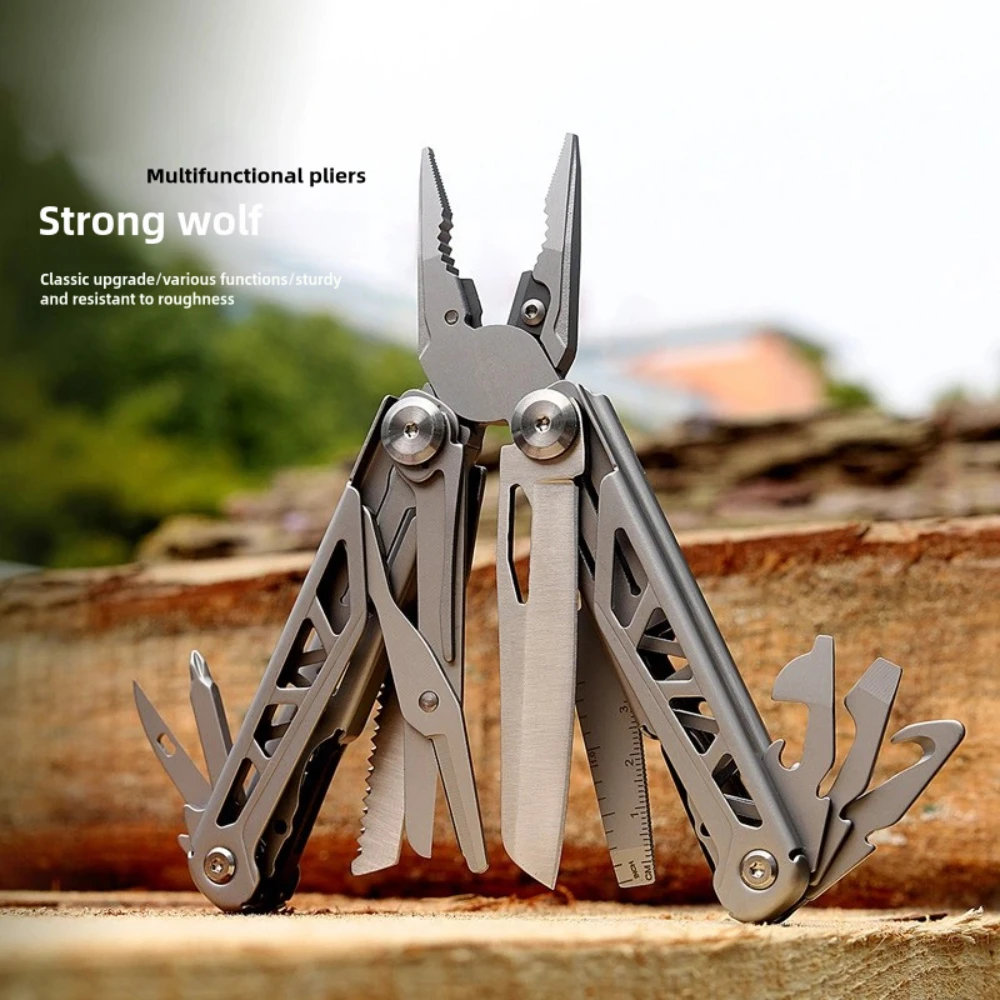 Multi-functional Pliers Stainless Steel Outdoor Multi-purpose Tool Emergency Knife and Scissors Combination Needle Nose Pliers