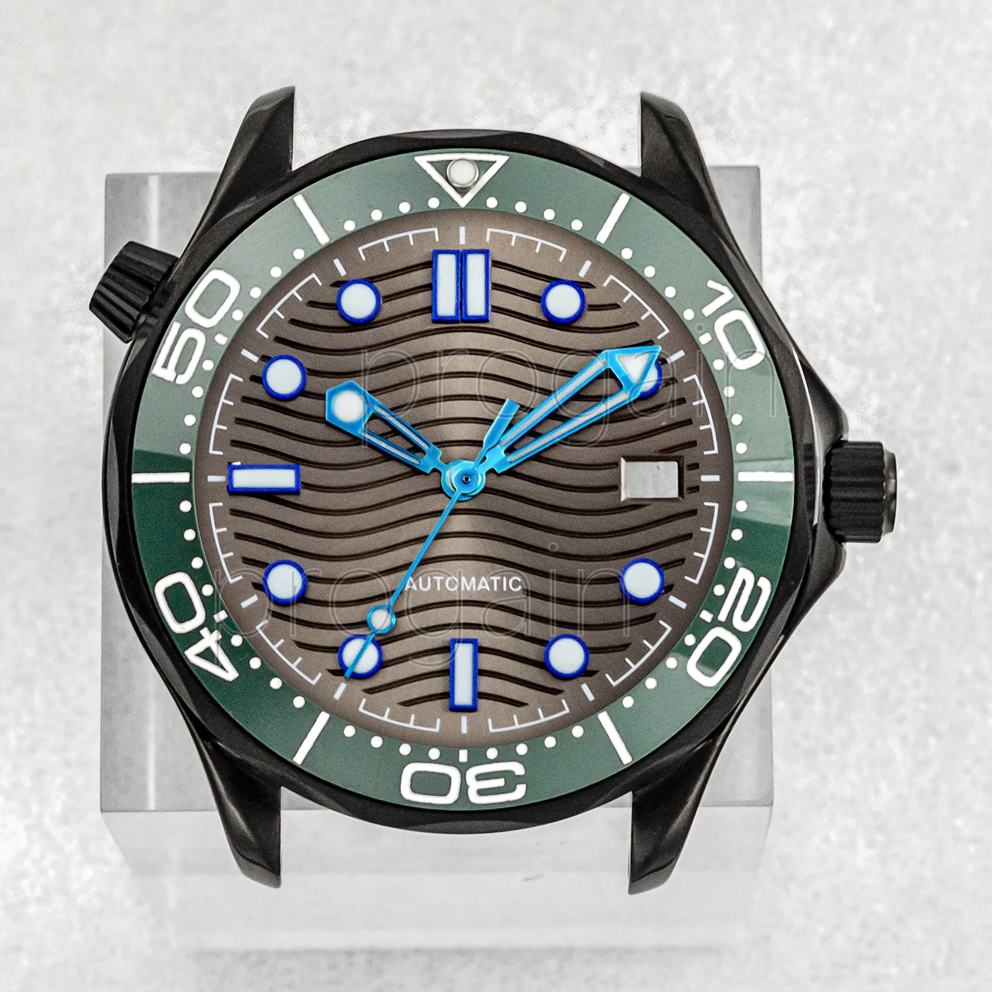 Seamaster 300 Case NH35 Watchcase 31mm Dial hands 41mm Stainless Steel Case Fit to NH35A NH36 Automatic Movement Mod Parts