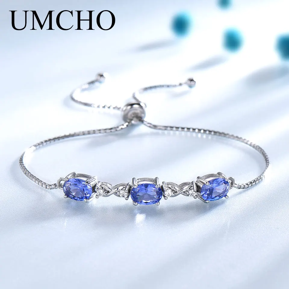 

Oval Nano Tanzanite Adjustable Bracelet Custom Fashion Jewelry Charm 925 Sterling Silver Bracelets