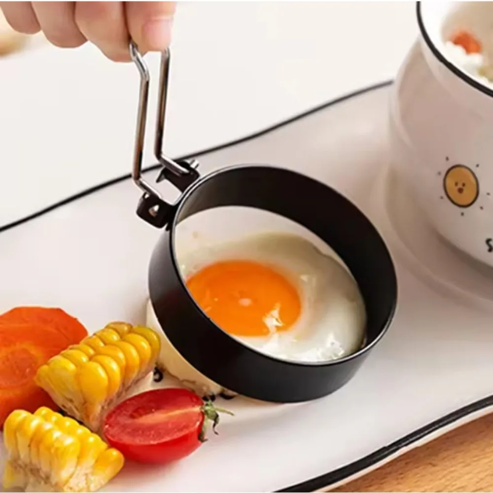 1PC  Stainless Steel Mini Fried Egg Mold, Round Poached Egg Shaper for Breakfast Sandwich