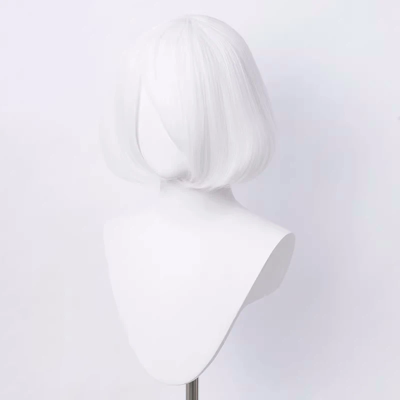 Peluca sintética de Cosplay para mujeres adultas, pelo liso CORTO BÁSICO, resistente al calor, juego de rol, Anime, Base multicolor, 35cm