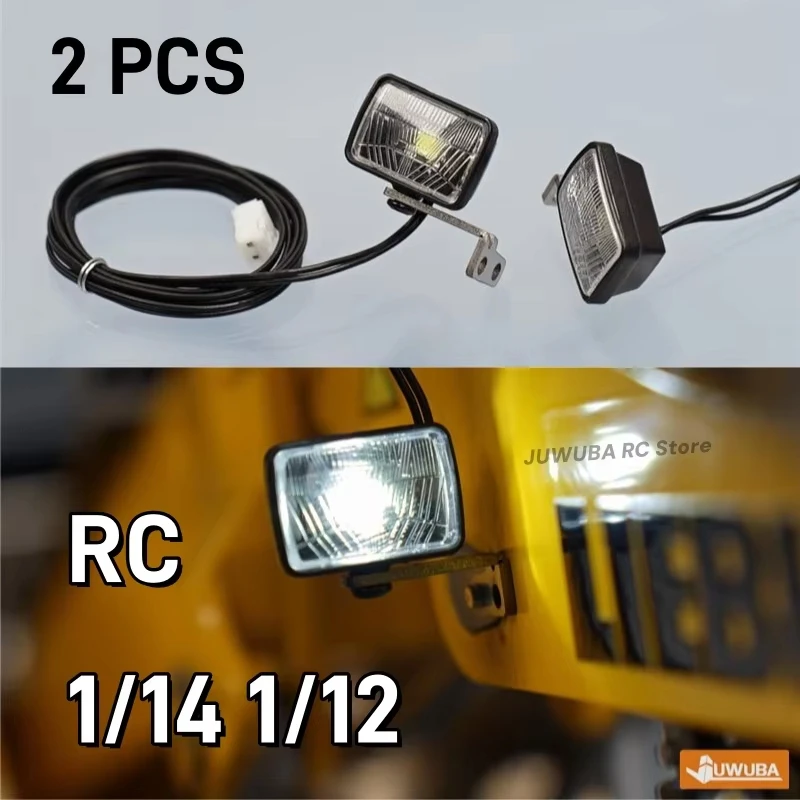 2 PCS RC Toy Excavator Arm Spotlights Model Vehicle Light For Model Car Bulldozer Wheel Loader Tractor RC Lighting DIY Parts