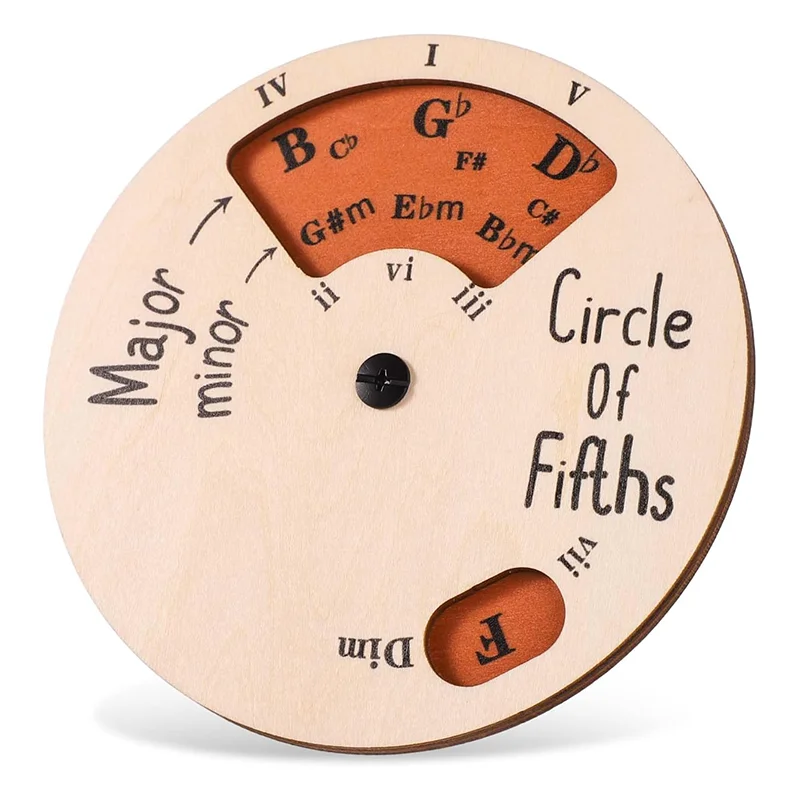 Wooden Melody Tool Round Circle of Fifths Wheel Melody Chord Tool Music Transpose Accessories For Musicians Beginners Songwriter