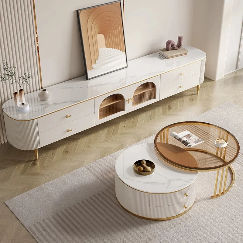 Drawers Storage Monitor Stand Crystal Modern Shelves Lowboard Tv Cabinets Dresser Accent Meubles De Salon Hotel Furniture