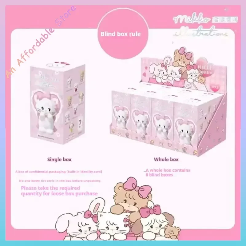Miniso mikko caixa cega começar um sonho série caixa cega na moda jogar garagem kit linda boneca menina ornamento presente de aniversário crianças brinquedos