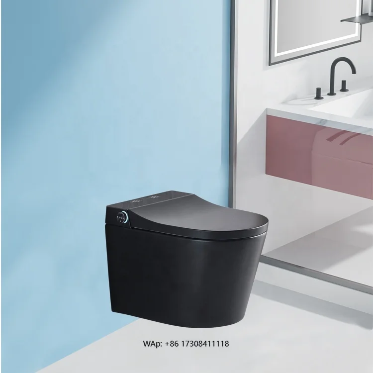 

Intelligent Wall-hung Rimless Toilet with Smart Seat Cover Water Saving Automatic Bidet Wall Hung Smart Toilet