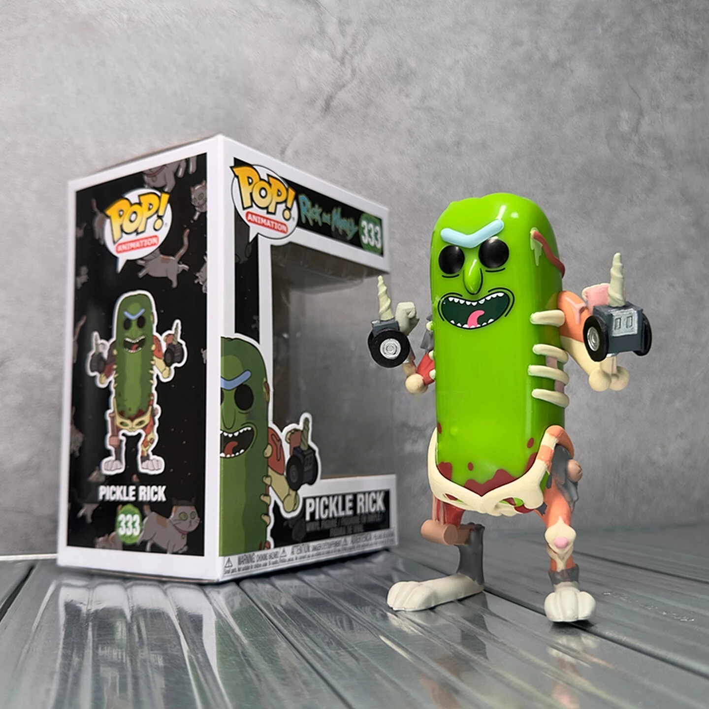 Figura de Vinilo de Rick y Morty, Pickle Rick # 333 Funko Pop Oficial Licenciado, Coleccionable, Decoración, Edición Limitada, Juguete para Fans, Regalo