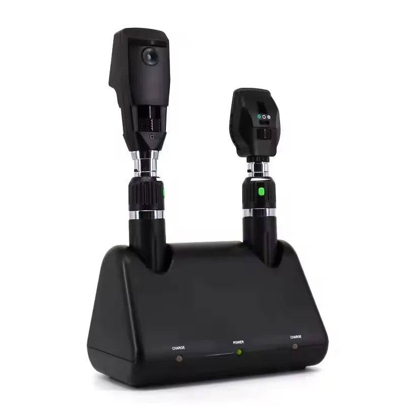 Diagnostic Set digital retinoscope and direct ophthalmoscope for professional ophthalmic eye examination and optometry