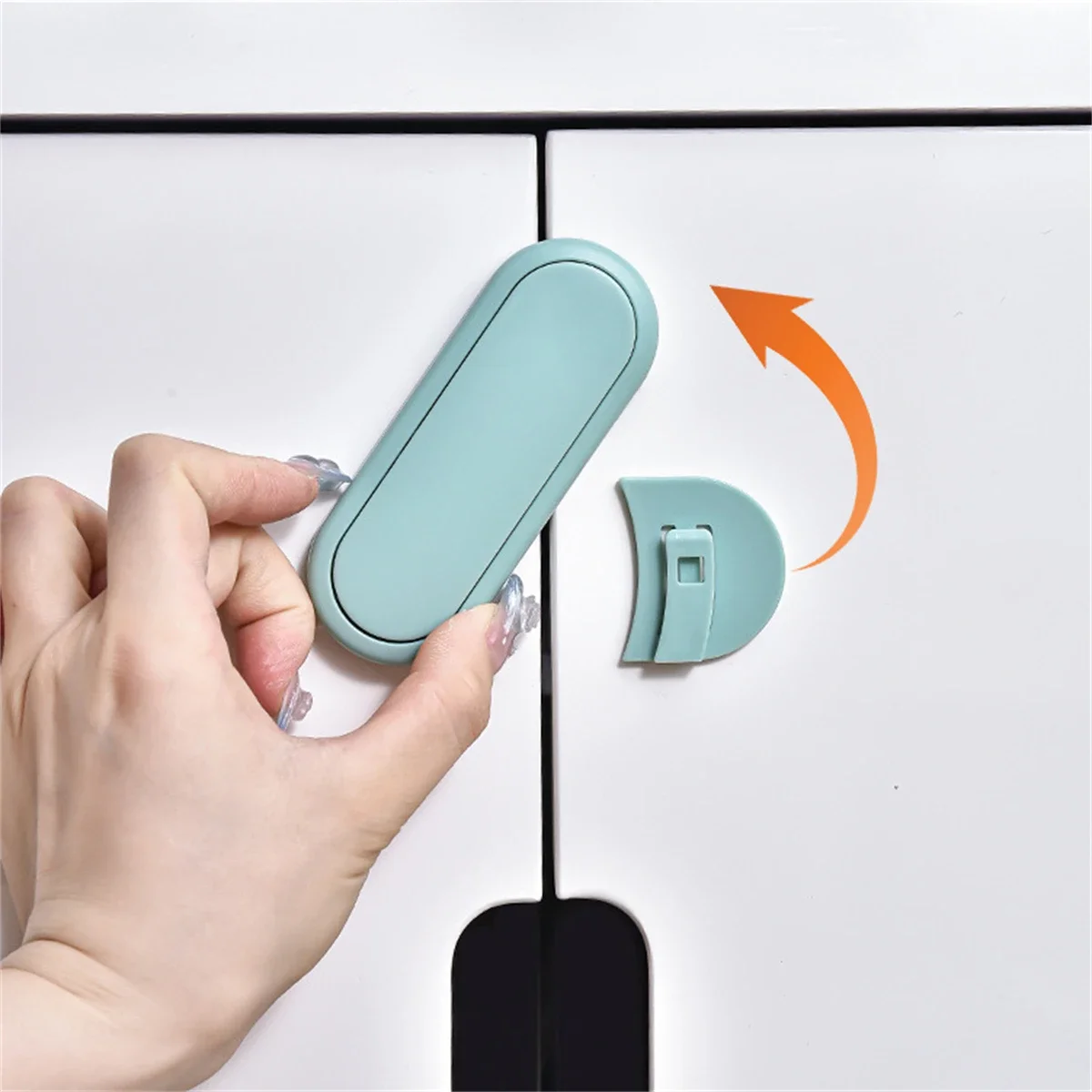 5/10 Pcs Children's Drawer Safety Latch Cabinet Door Protection Baby Anti Pinch Hand Invisible Lock Opposite Door Wardrobe Lock