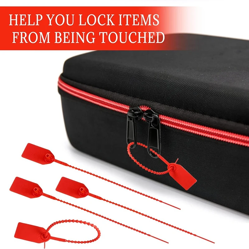 500 Pcs Plastic Tamper Seals Zip Ties for Fire Extinguishers Blank Security Tags Self-Locking Signage Trailer Truck Seal-A49I