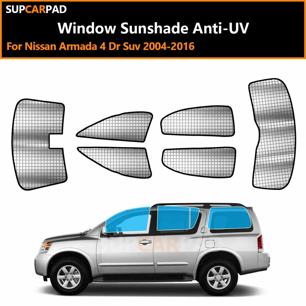 

For Nissan Armada 4 Dr Suv 2004-2016 Custom Car Window Sunshade Anti-UV Car Sun Window Visors Sunshade Covers Accessories