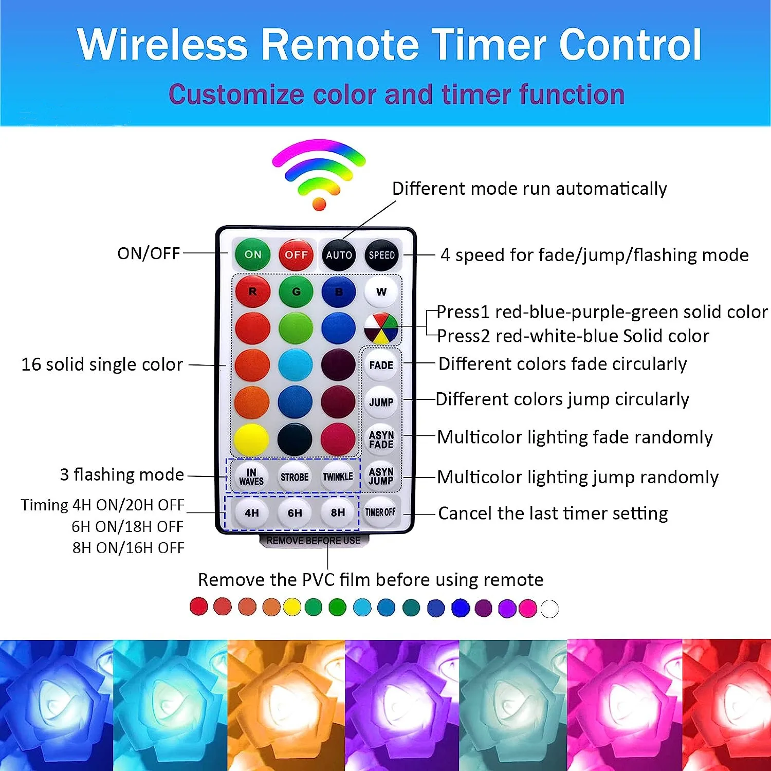 Luces de árbol de flores rosas RGB, lámpara de mesa con batería USB, luz nocturna de hadas, fiesta en casa, Navidad, boda, decoración de dormitorio,