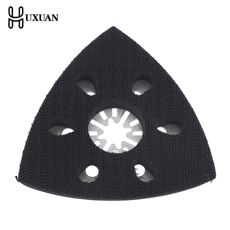 Universal Triangular Sand Saw Blade 90mm Triangular Sanding Pad 6 Holes Quick Release For Woodworking Polishing Grinding Sanding