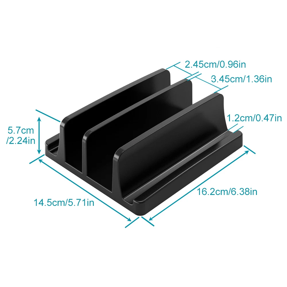 Вертикальная настольная подставка для ноутбука, компактный пластиковый нерегулируемый кронштейн для ноутбука MacBook Air/Pro, подставка для ноутбука, держатель для телефона