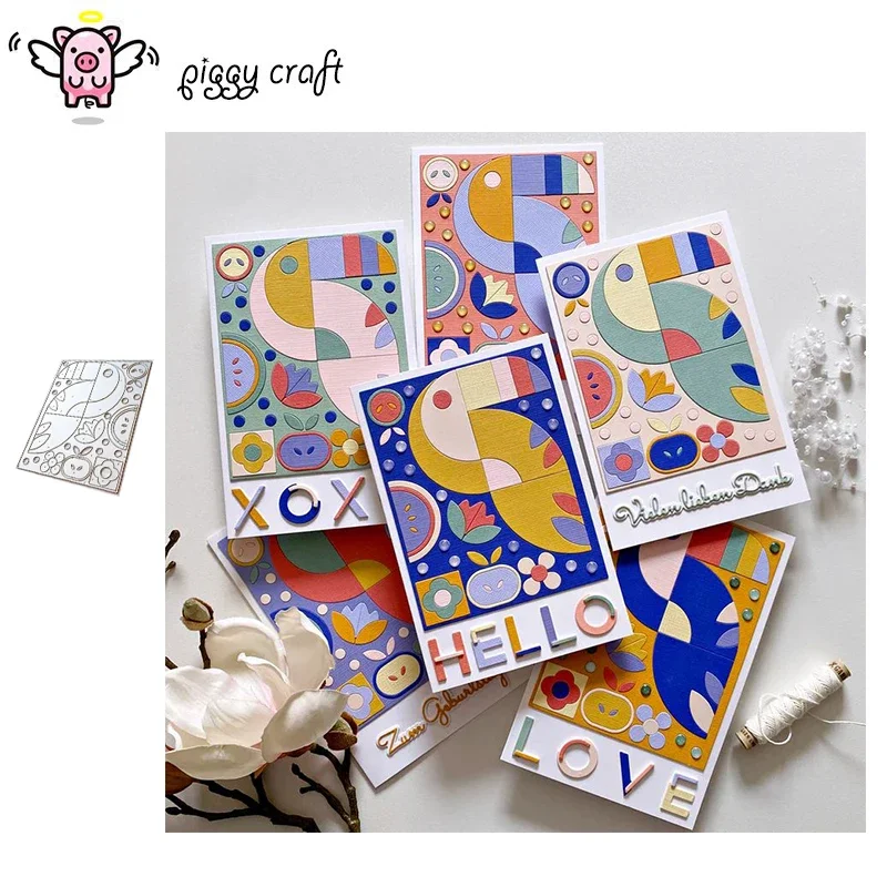 Piggy Craft metal cutting dies cut die mold Various shape frames Scrapbook paper craft knife mould blade punch stencils dies