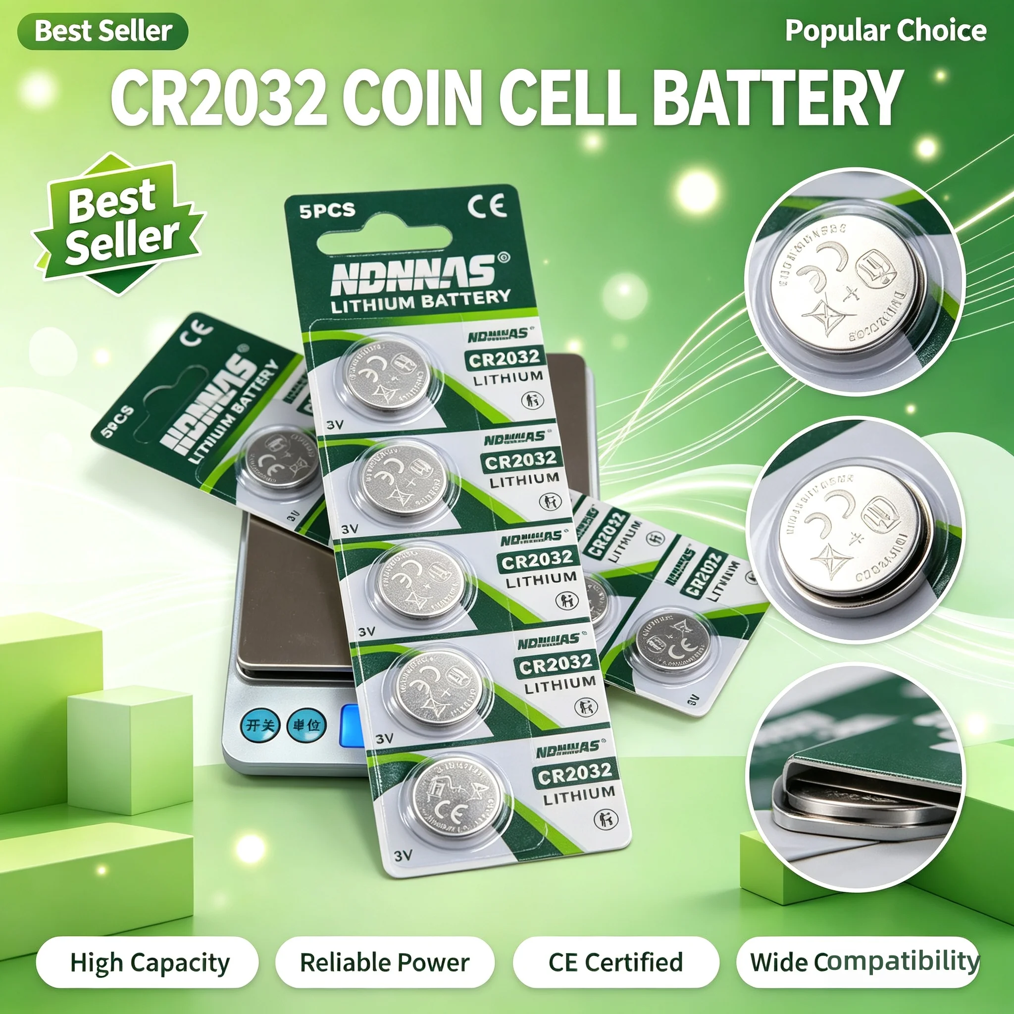 50-100PCS CR2032 Batter 3V Lithium Battery For Toy Calculator Car Remote Control Wrist Watch CR2032 Button Batteries Pilas