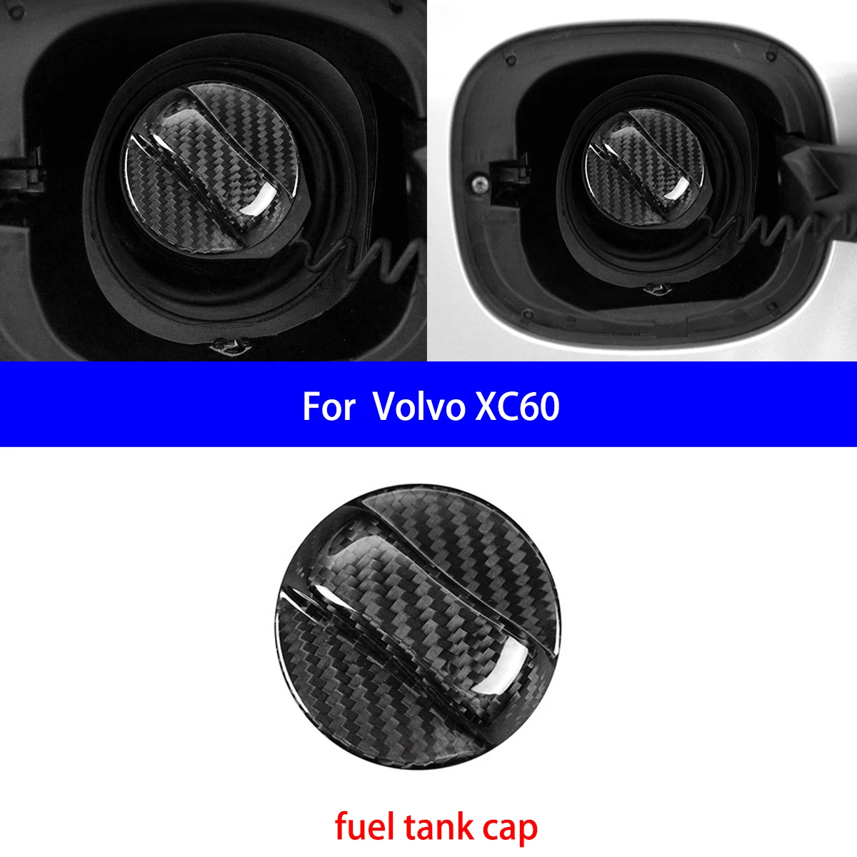 مناسبة لفولفو XC40 XC60 XC90 غطاء خزان الوقود من ألياف الكربون الجافة/غطاء الهوائي تعديل الأجزاء الداخلية #3