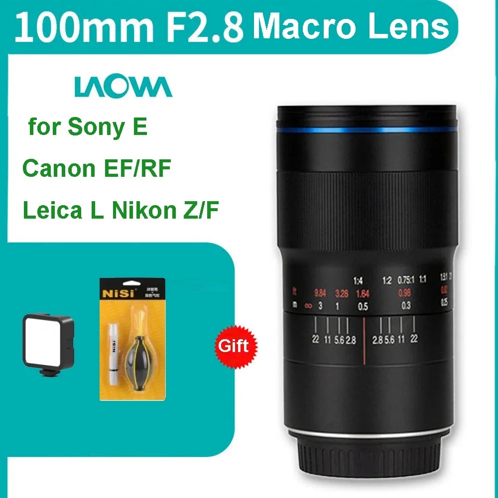 Laowa 100mm f2.8 Ultra Macro APO Lens Manual Full-Frame CA-Dreamer Macro 2X for Sony E Canon EF/RF Leica L Nikon Z Cameras