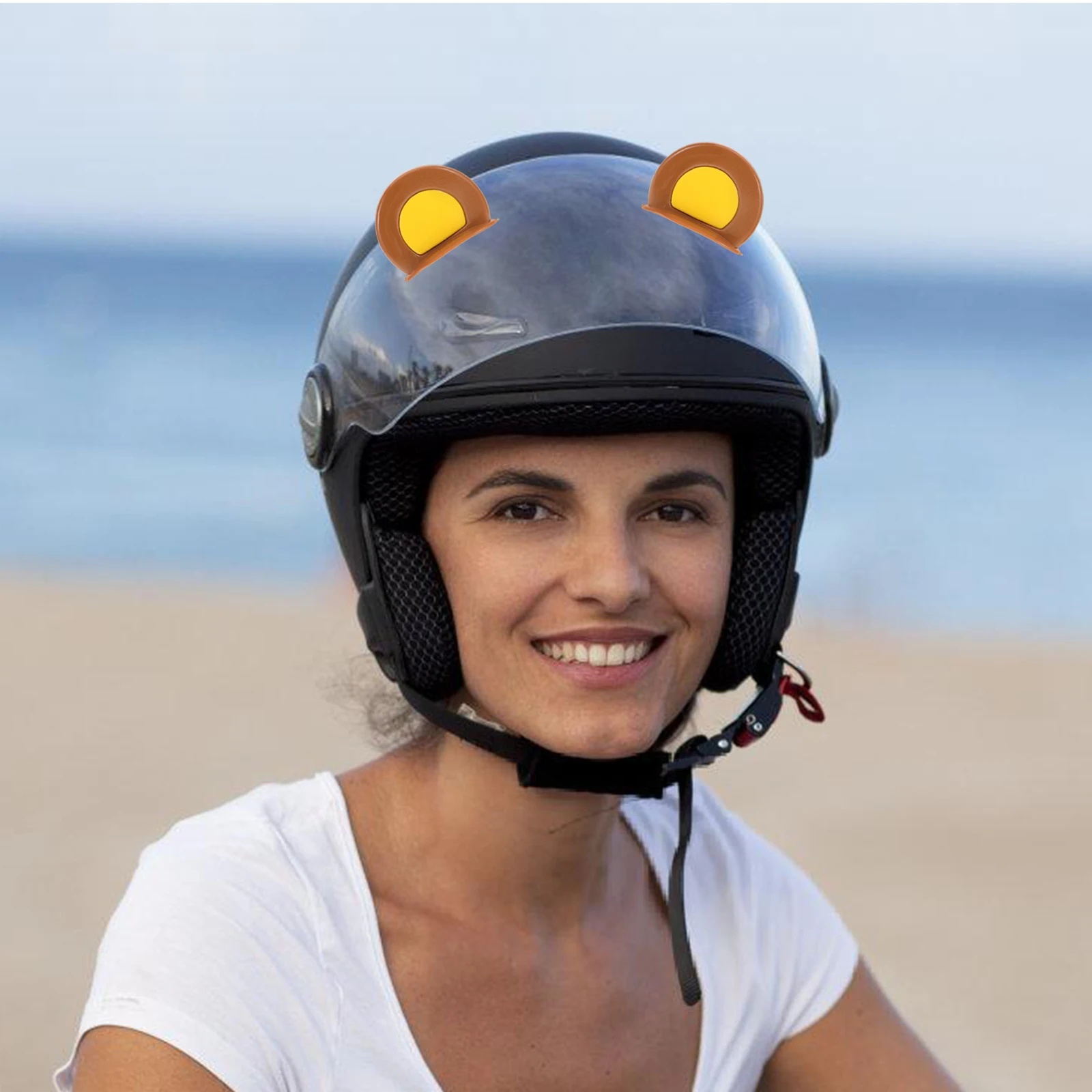 

Bear Car Sticker Decoration for Bike Adorable Cute Motorbike Horns Stickers