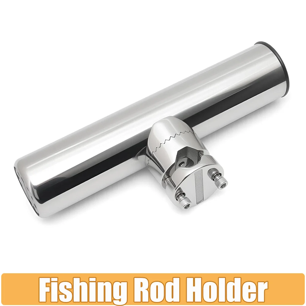 Suporte para vara de pesca de barco, aço inoxidável, acessórios para vara de pesca, montagem em trilho, braçadeira, acessório de equipamento para barco marinho rv