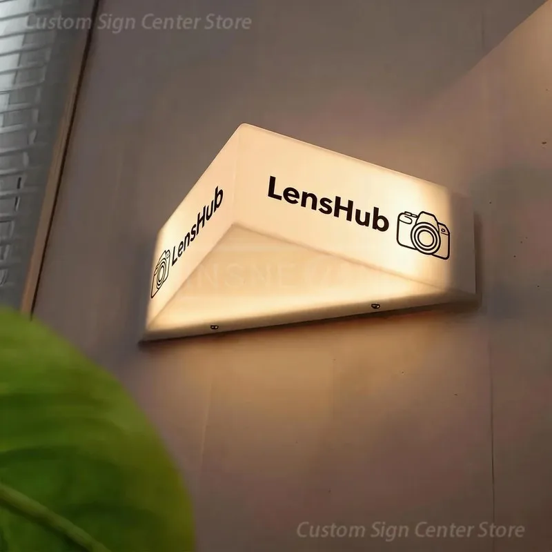 Custom Neon LED Sign, LensHub Acrylic Letters Business Outdoor Light Box Personal Design Logo Wall Luminous Signage