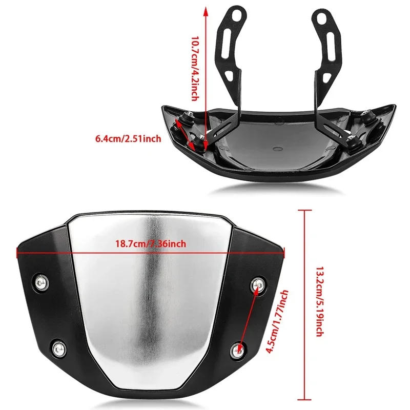 Motorcycle Front Screen Fairing Visor Viser Windscreen Windshield Wind Deflector For Honda CB1000R 2018-2021 CB650R 2019-2023