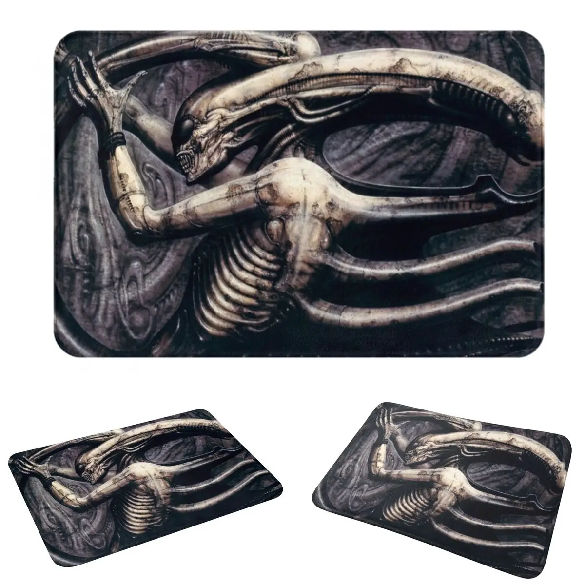 Alien Xenomorph HR Giger Doormat Durable Carpet Rug Kitchen Entrance Home Floor Mat for Balcony Footpad Mats