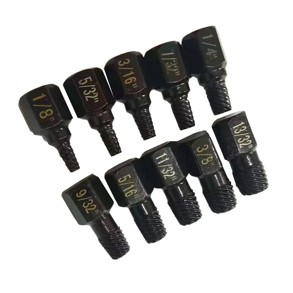 

Damaged Fasteners Heavy Duty Extractors Automotive Work 10 Piece Set Left Spiral Groove Design For DIY Projects