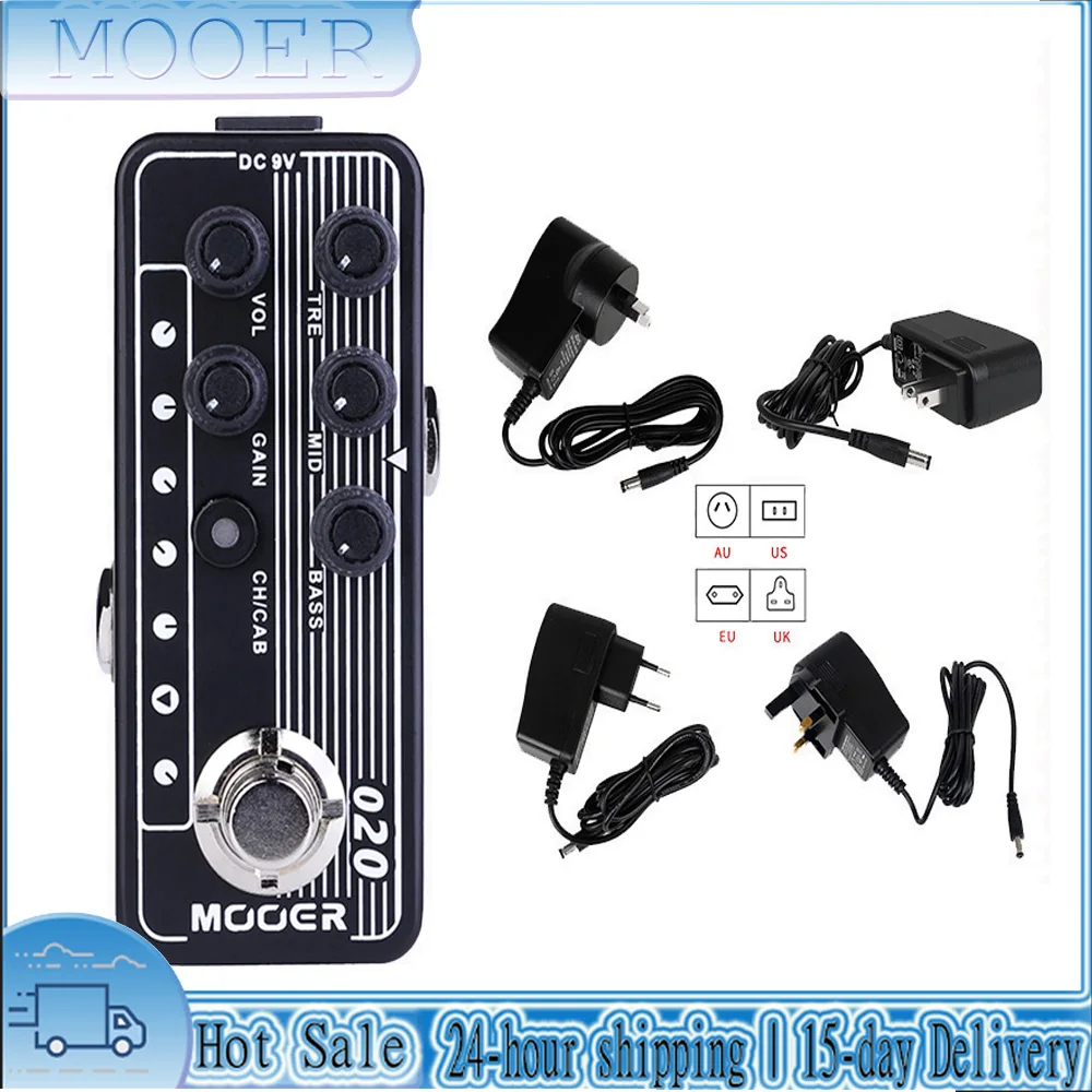 

MOOER Blueno педаль эффектов для гитары двухканальный цифровой микро предусилитель динамик кабинет имитация педали эффекты для электрогитары