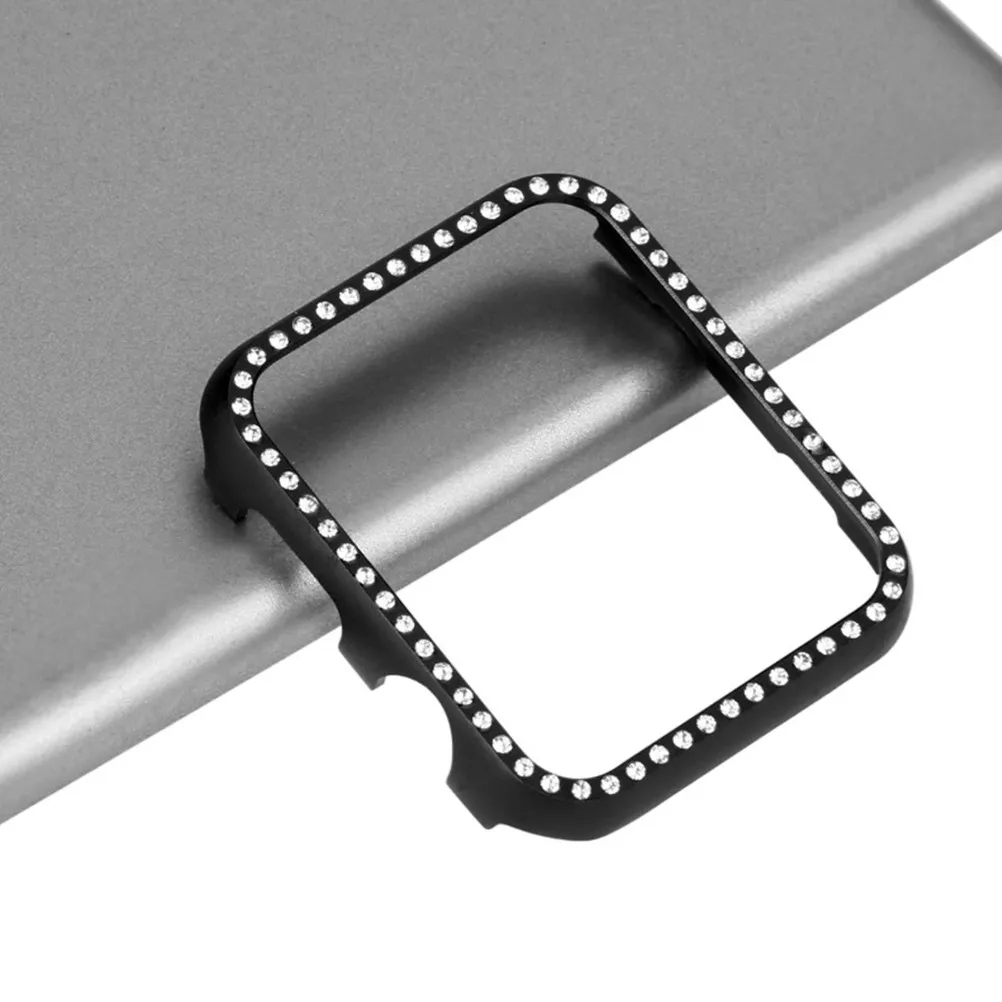 

Smartwatch Aluminum Alloy Protective Frame Bling Rhinestone Case Cover for 3 2 1 42Mm Shockproof Dustproof