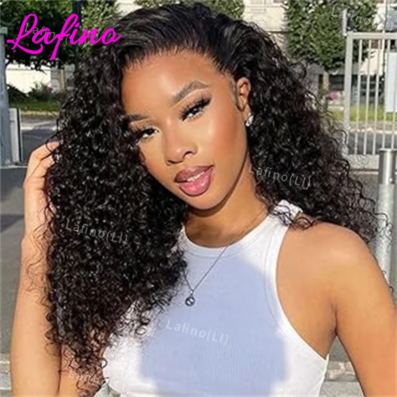 

30 Inch Curly Half Wig Human Hair 3 In 1 Seamless Flip Over Half Wig Human Hair Water Wave Human Hair Drawstring Wig 250 Density