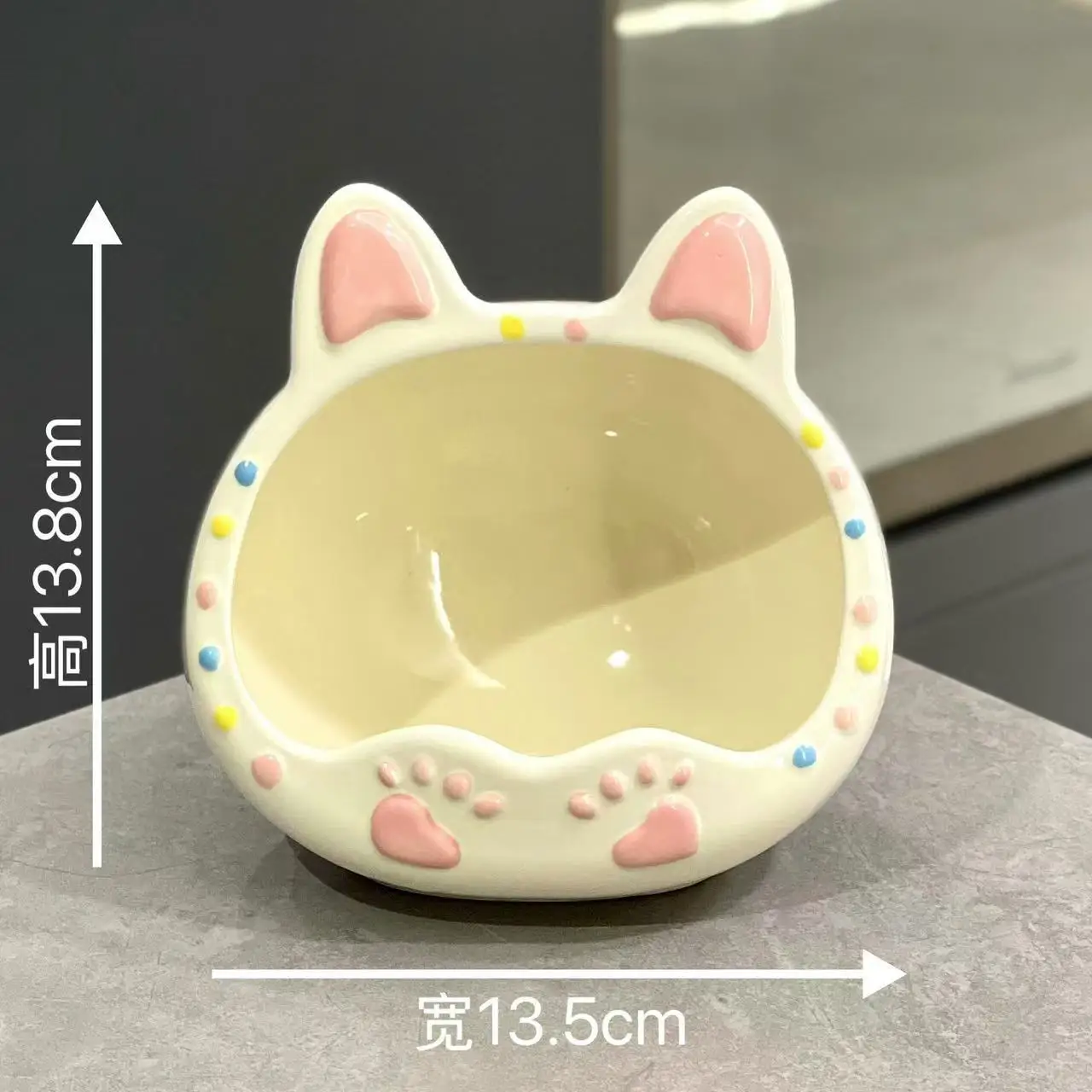 Creative Hand-colored Ceramic Ashtray Cartoon Feeling Cute Household Living Room Coffee Table Ornament Cigarette Cup