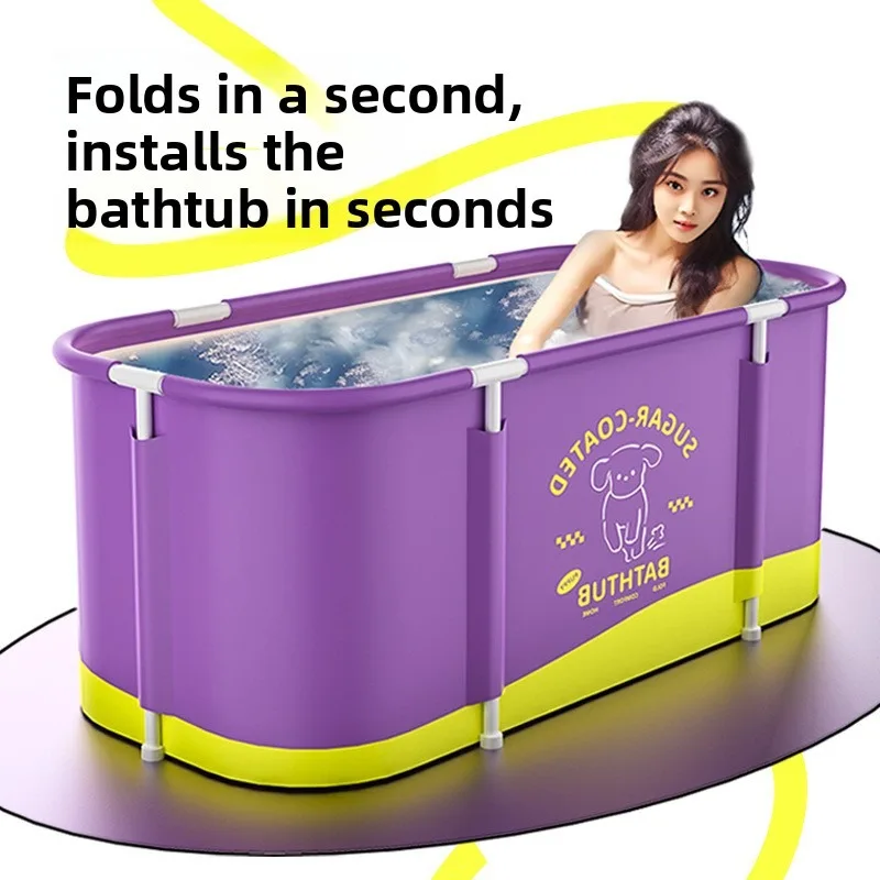 Bath tub Foldable Adult Bathtub Portable Bath Tub Spa Safe Wide Bath Tub for Home Use Comfort Full Body Soaking Tub Folding