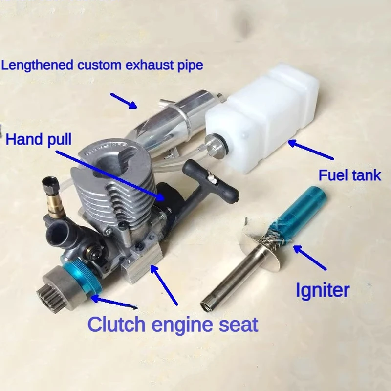 15-level Oil-powered Methanol Engine Aircraft Model Engine Metal Model Toy with A Maximum Speed of 17000R/min