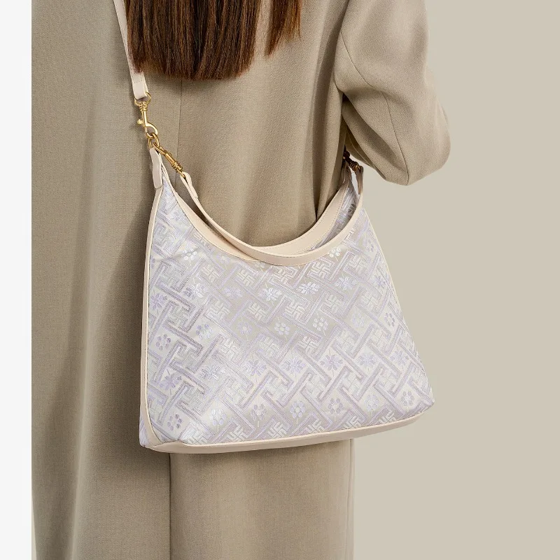 Zhuang brocade women's bag practical large capacity commuting armpit shoulder bag new tote crossbody bag