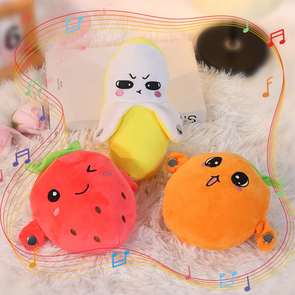 Funny Banana Induction Musical Plush Toy Touch Sensing Piano Beat Rhythm Dual Play Mode Couple Family Party Sensory Game Gift