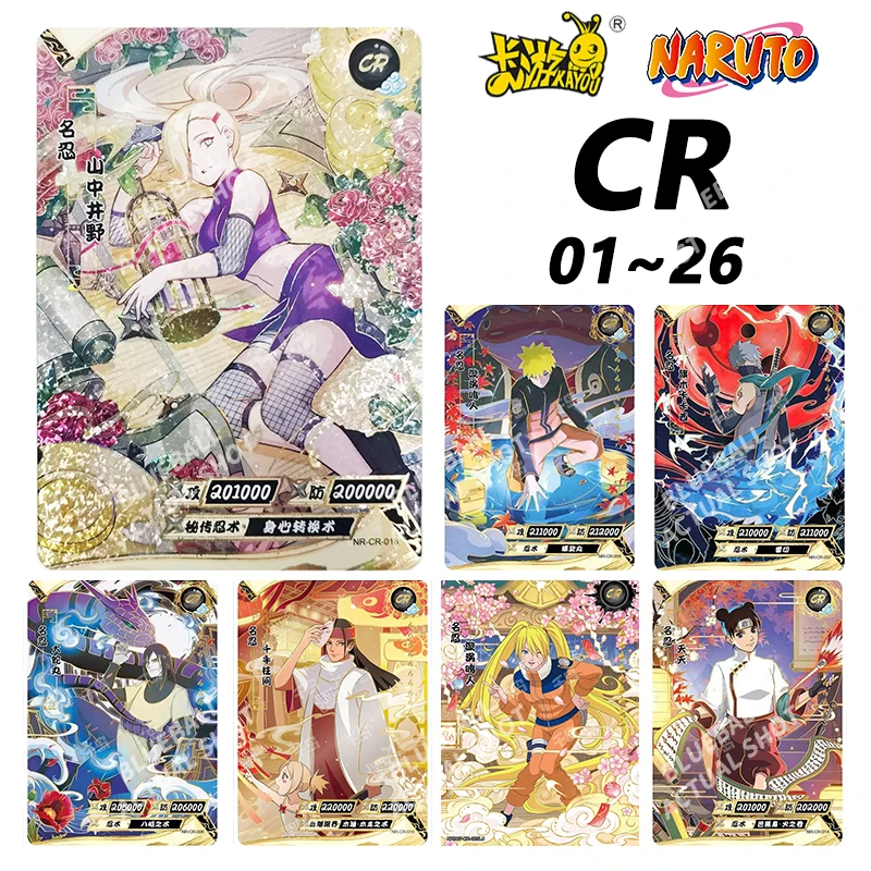 Naruto Kayou CR Card 1~26 Series Characters Tsunade Hyuga Hinata Christmas Birthday Gift Rare Toys Anime Collection Card