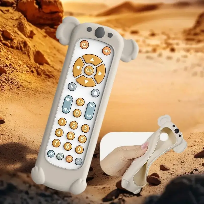 1Pcs Interactive Music and Light TV Remote Simulator Toy for Babies and Toddlers Aged 1-3