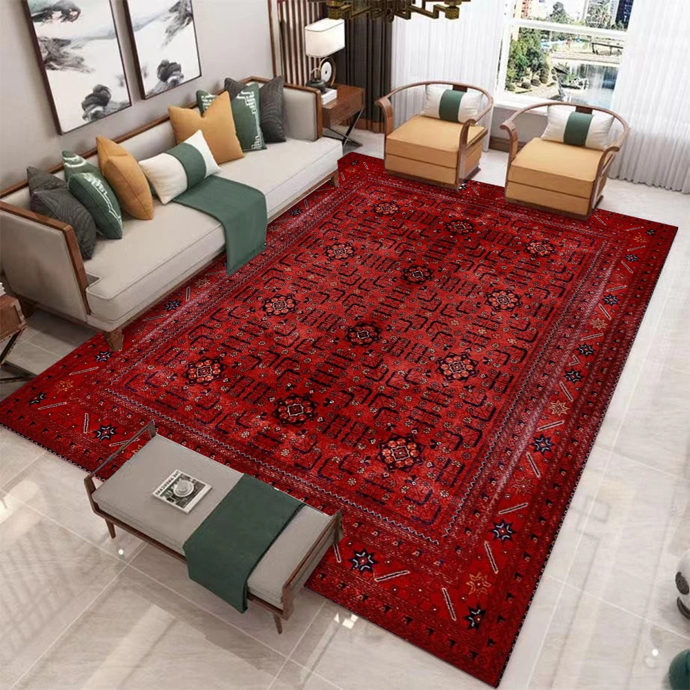 Oriental Red Carpet Persian Vintage Style Rugs for Living Room Oversize Red Carpet Hallway Runner Entrance Traditional Doormat