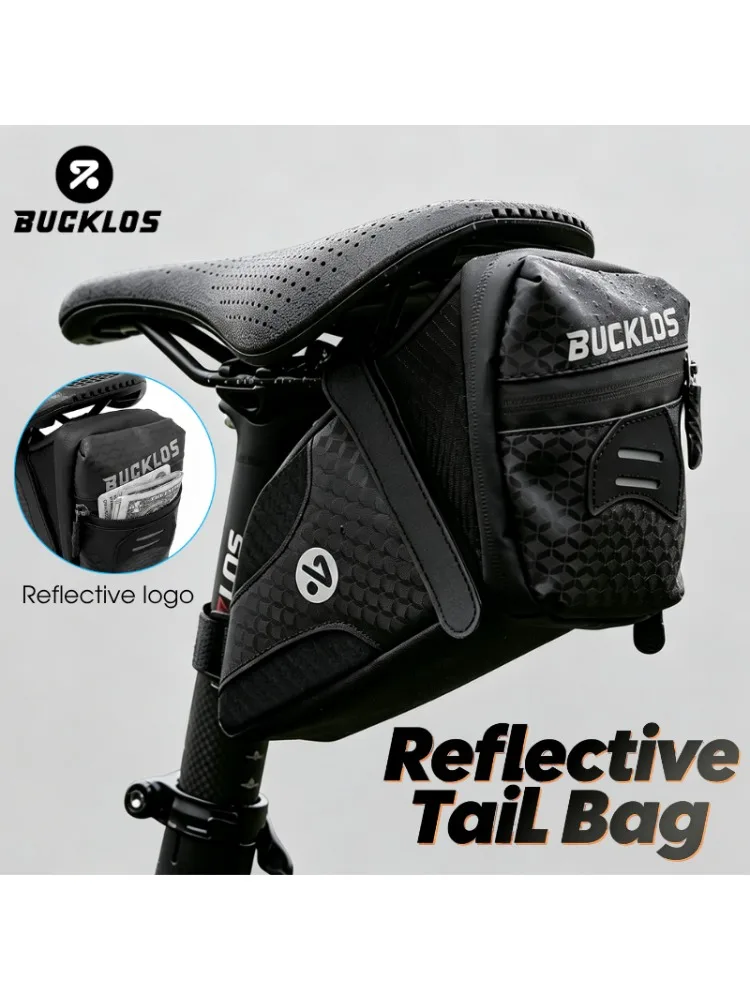 AliExpress BUCKLOS Bicycle Saddlebag Waterproof Bike Bag Reflective LOGO Cycling Tail Bag Rear Bags Bike Road Luggage Bicycle Accessories