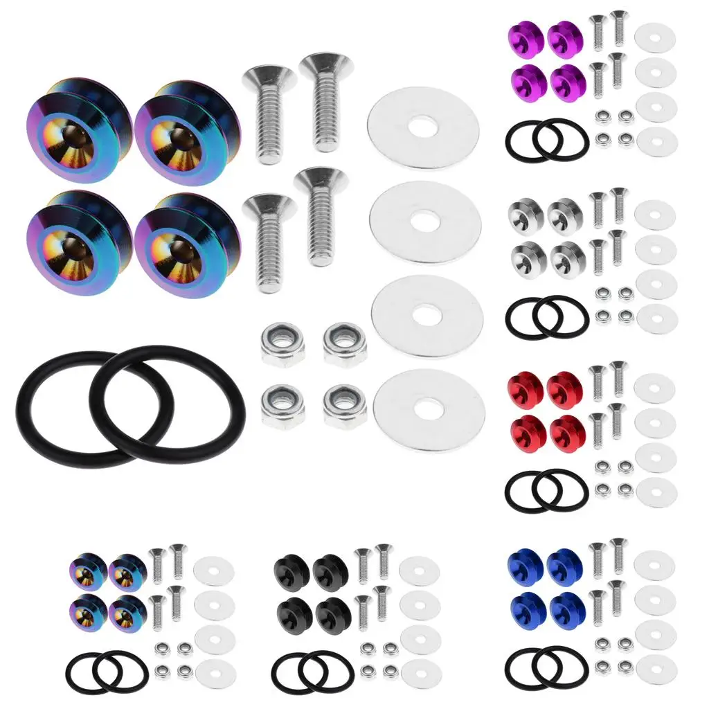 

Car Quick Release Fastener Bumper Fender Hatch Screws Set