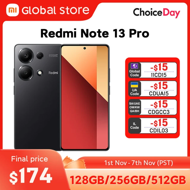 Xiaomi Redmi Note 13 Pro 4G Mobile Phone Global Version 200MP Camera 67W  Charge 5000mAh MTK Helio G99-Ultra 6.67