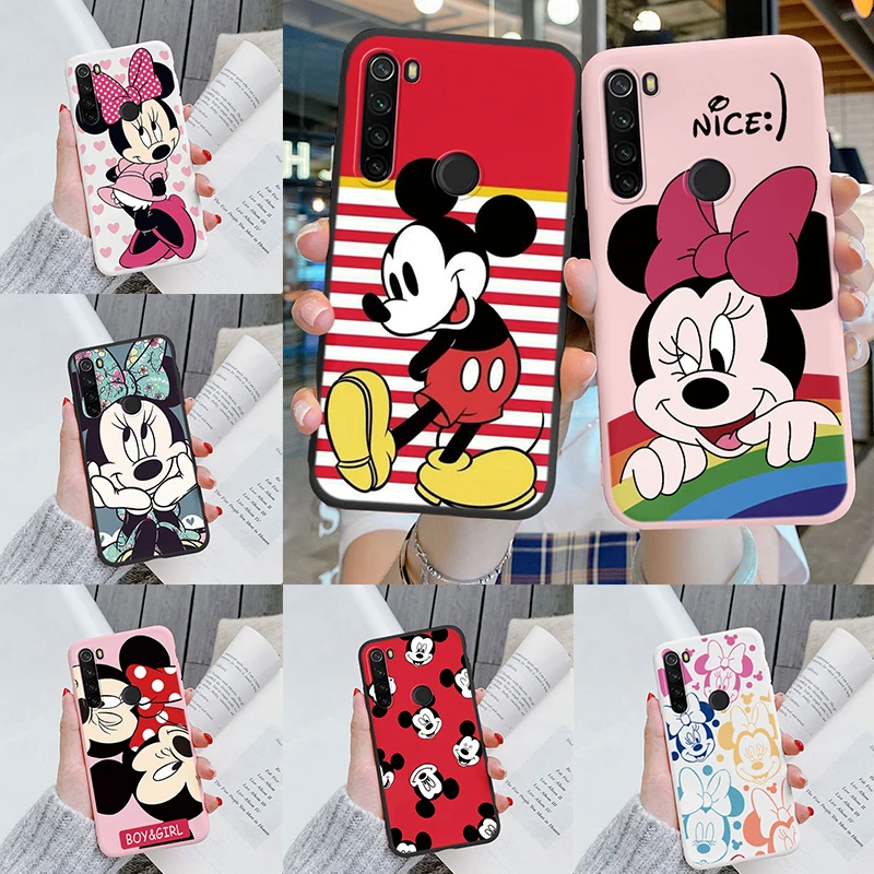 For Redmi Note 8 8T Note8 Pro Note 8 T Case Minnie Mickey Mouse Cute Fashion Cartoon Phone Cover Shell Soft Silicone Back Funda