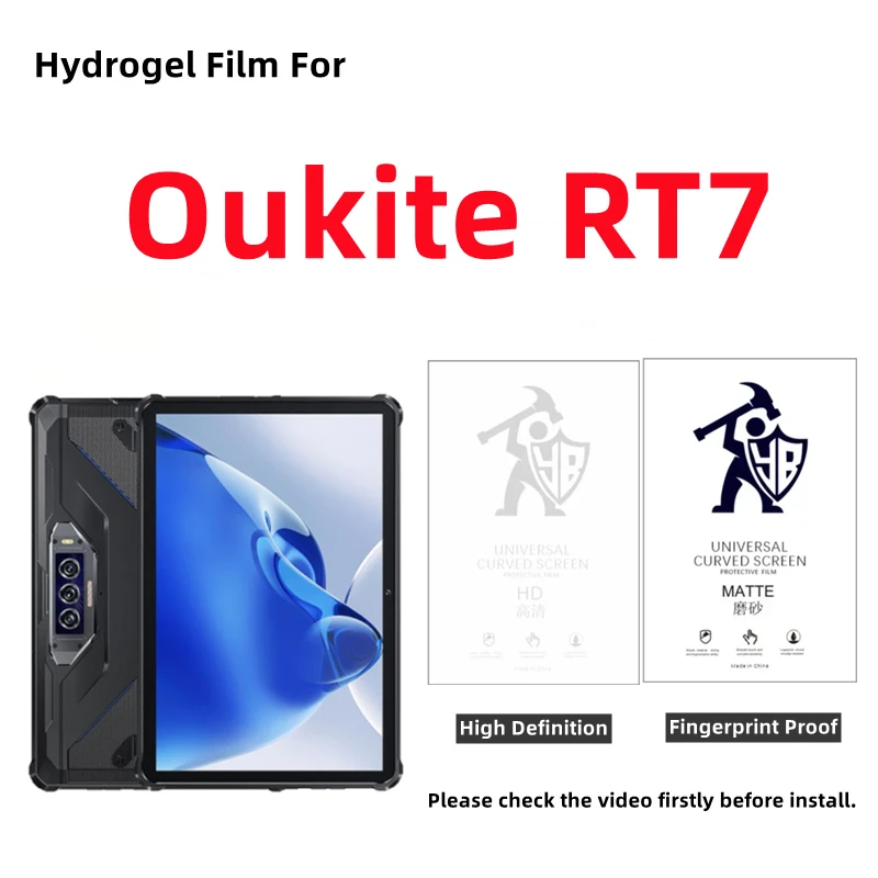 2pcs HD Tablets Hydrogel Film For Oukite RT7 Matte Screen Protector For Oukite RT7 Clear Protective Film Full Cover Not Tempered