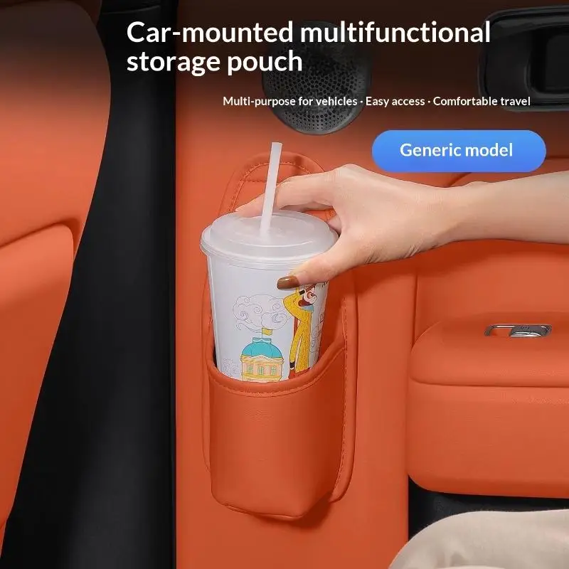Car Door Side Storage Pocket Large Capacity Multifunctional Water Cup Phone Holder Auto Interior Organizer