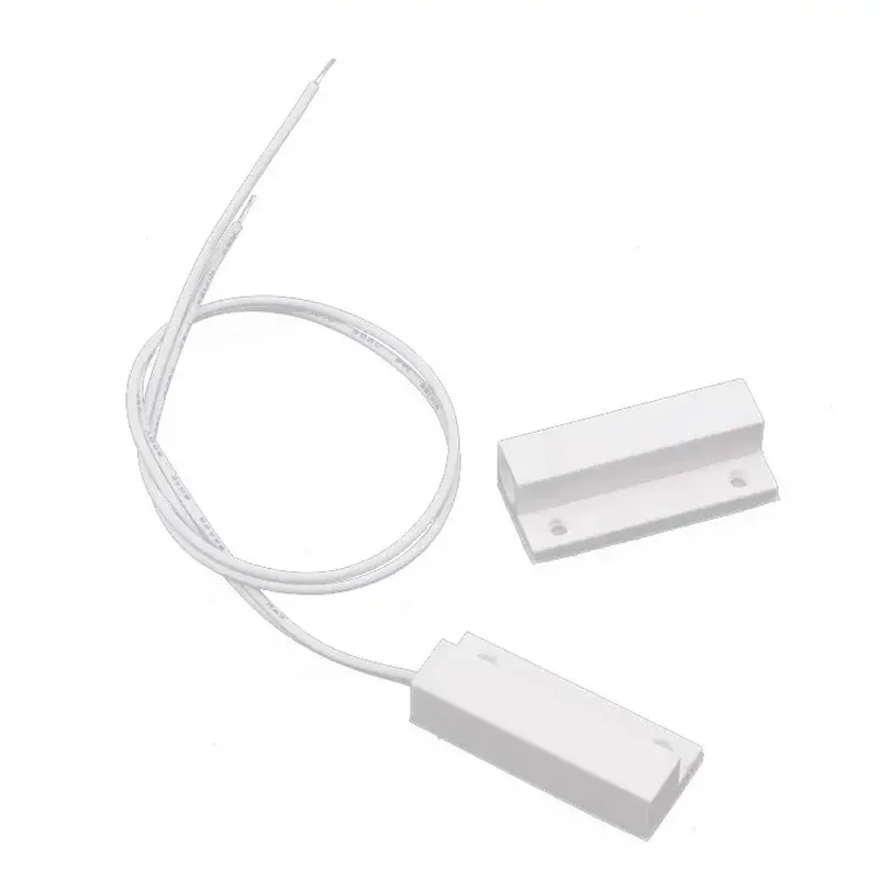 10 Stück wasserdichtes weißes ABS-Gehäuse, normalerweise geschlossen/offener magnetischer Näherungssensorschalter mit flexiblen Drähten und Schrauben